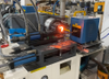 Radio frequency heating hydraulic copper tube end capping machine
