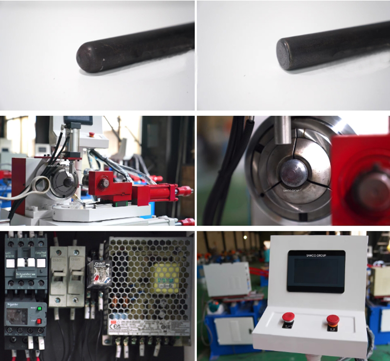 Radio frequency heating hydraulic copper tube end capping machine