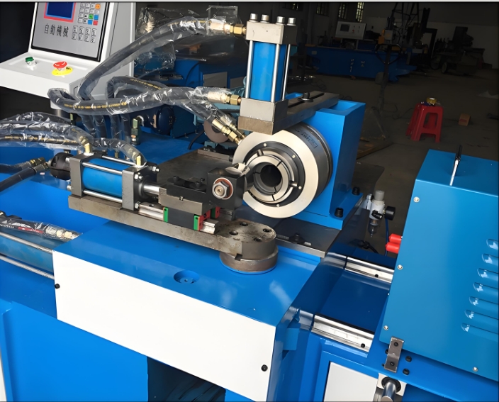 Radio frequency heating hydraulic copper tube end capping machine